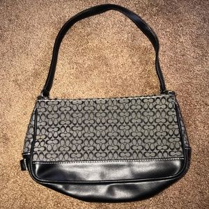 Grey coach shoulder bag